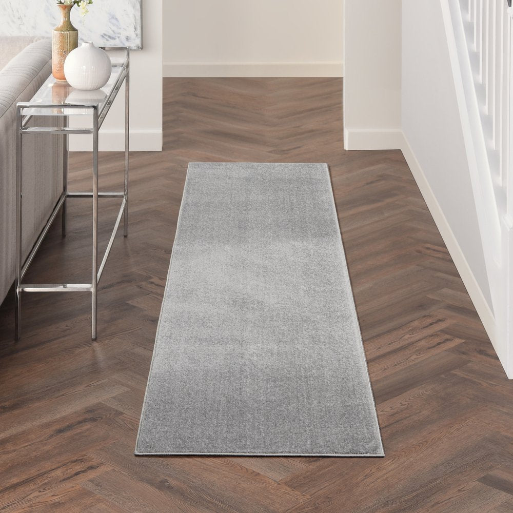 10' Gray Indoor Outdoor Runner Rug