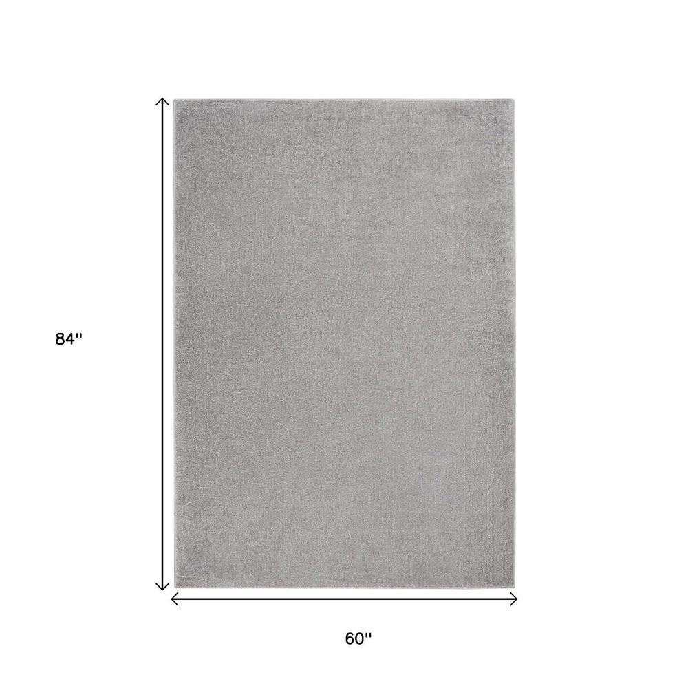 5' X 7' Gray Indoor Outdoor Area Rug