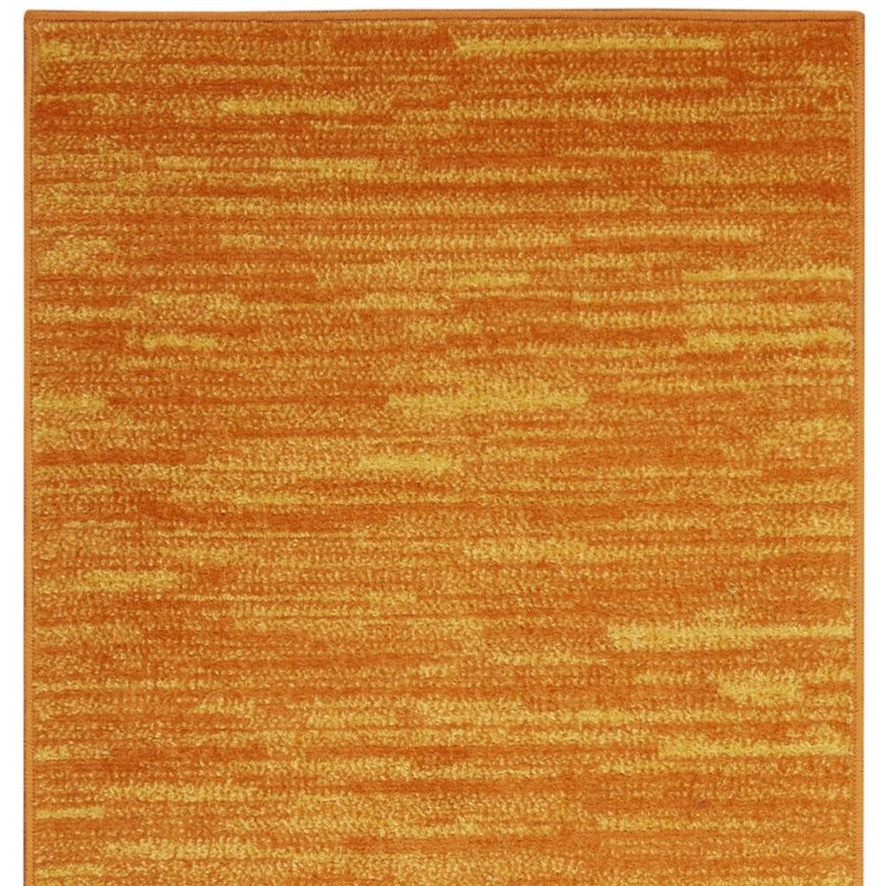 10' Orange Indoor Outdoor Runner Rug