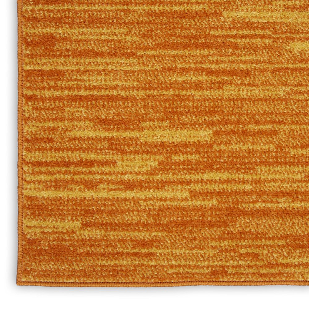 7' X 10' Orange Indoor Outdoor Area Rug