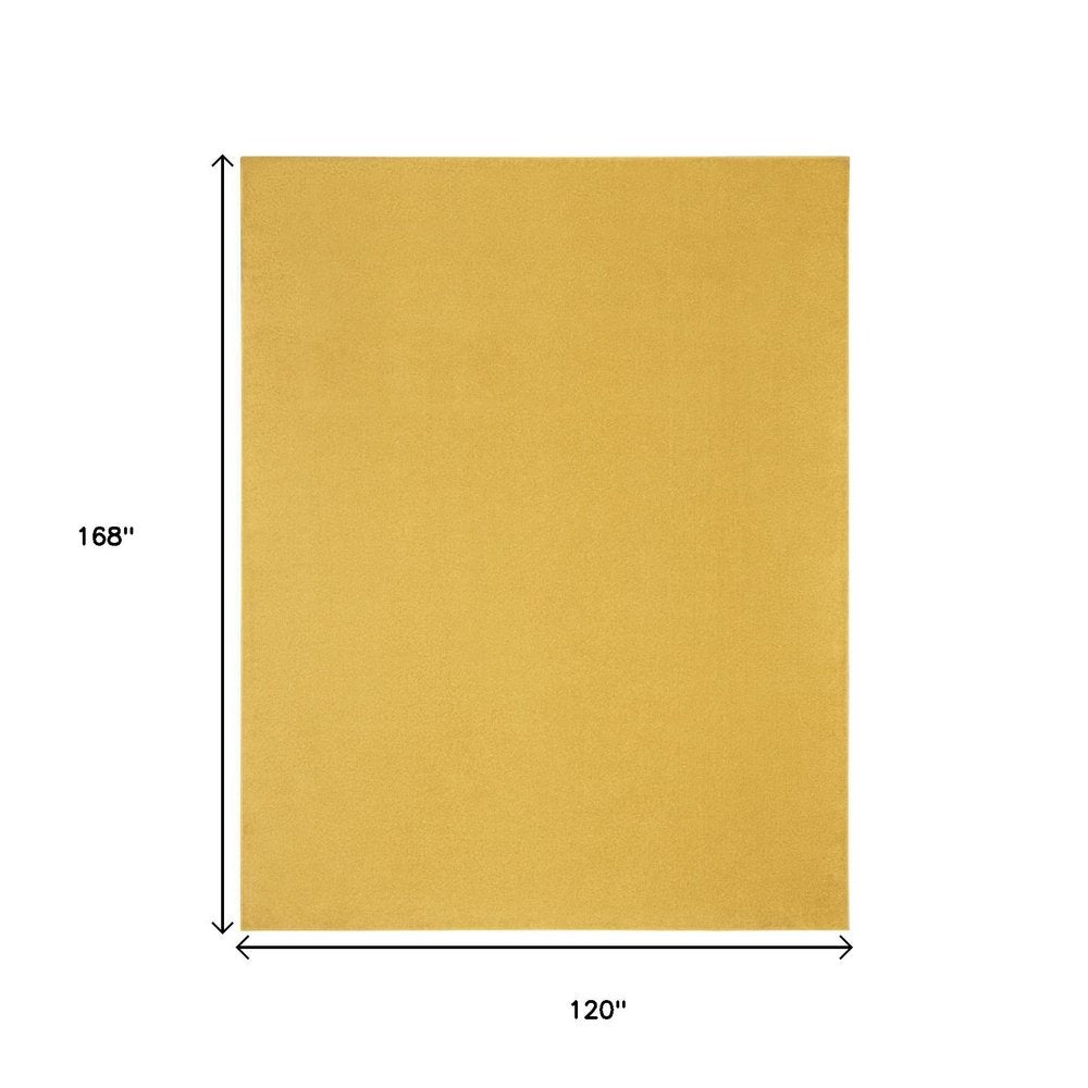 10' X 14' Yellow Indoor Outdoor Area Rug