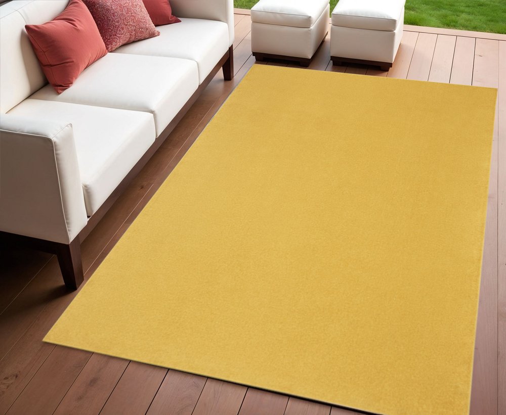 4' X 6' Yellow Indoor Outdoor Area Rug