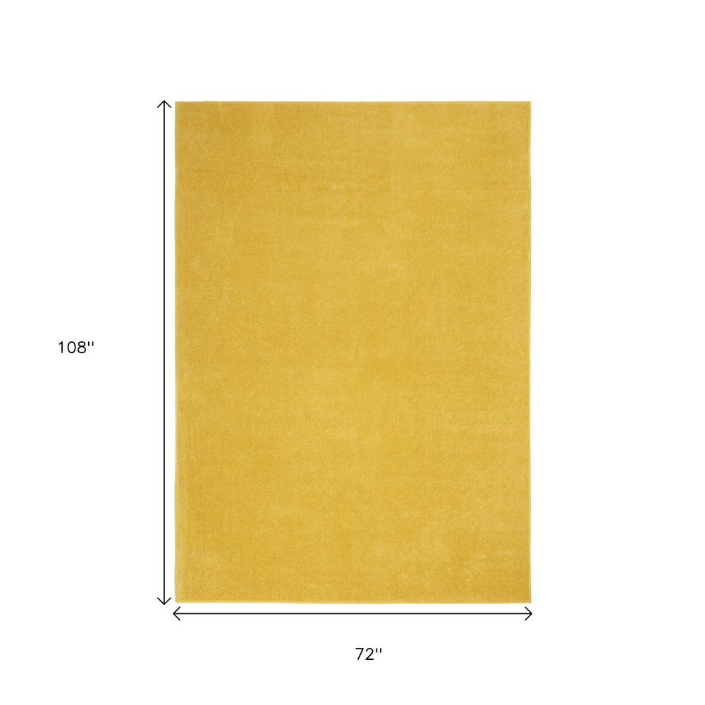 6' X 9' Yellow Indoor Outdoor Area Rug