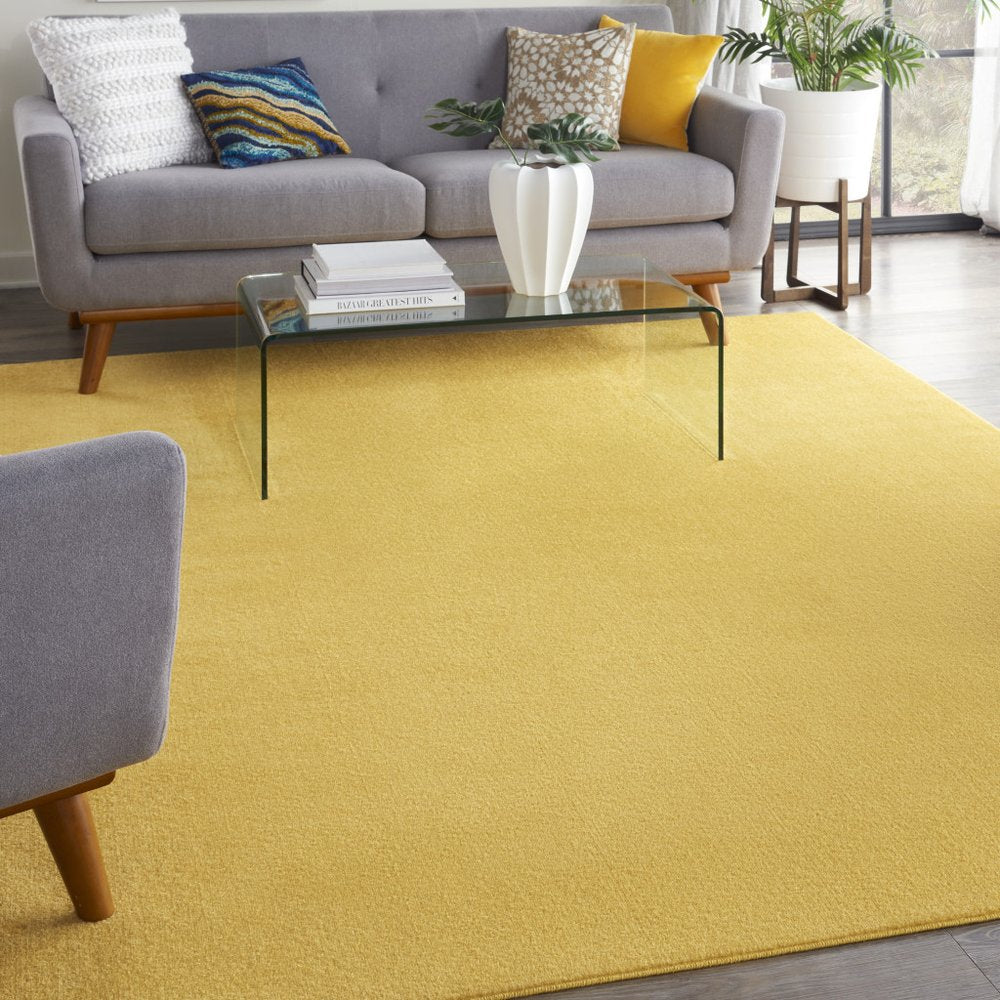 8' X 10' Yellow Indoor Outdoor Area Rug