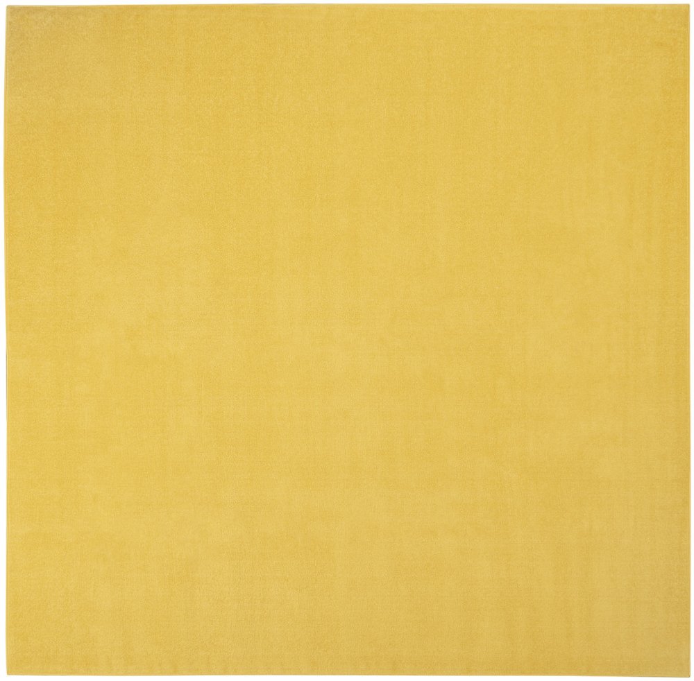 9' Yellow Square Indoor Outdoor Area Rug