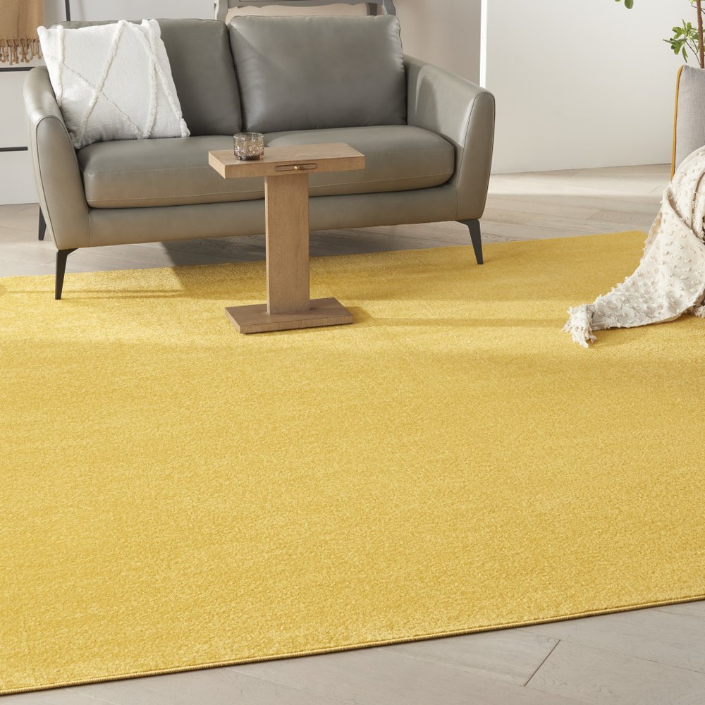 9' Yellow Square Indoor Outdoor Area Rug