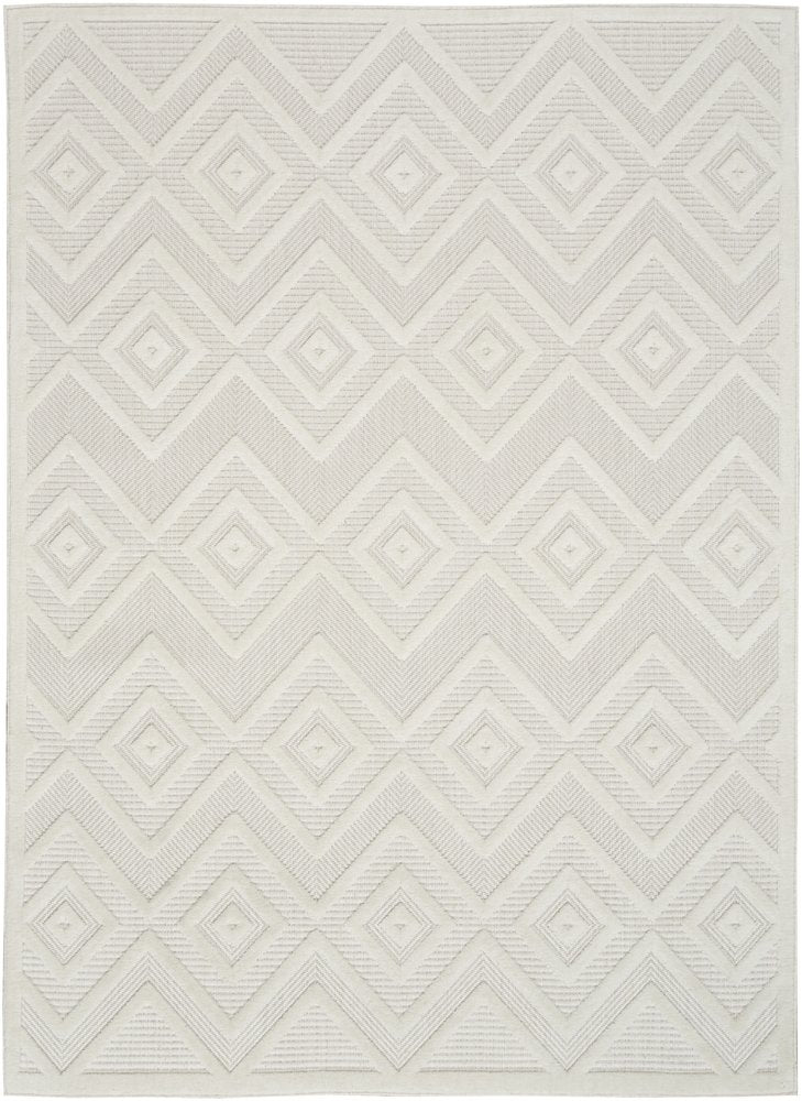 5' X 7' Ivory Indoor Outdoor Area Rug
