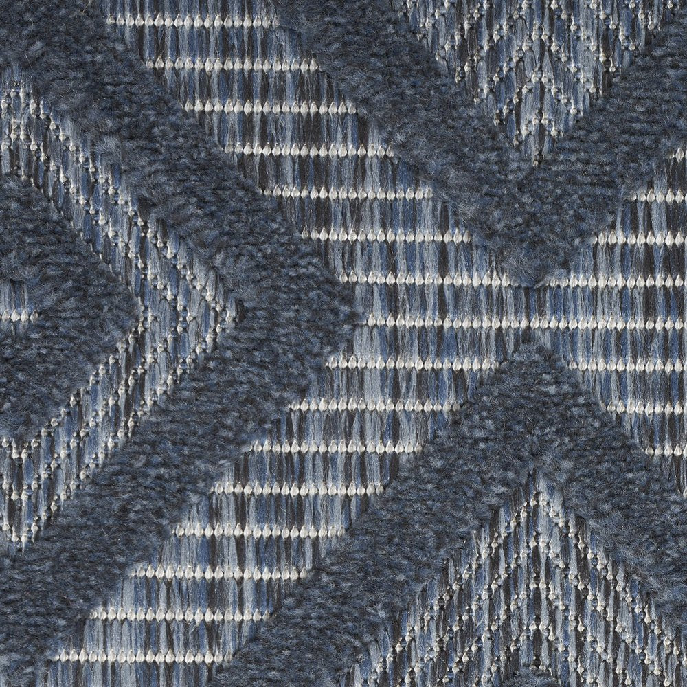 6' X 9' Blue Indoor Outdoor Area Rug