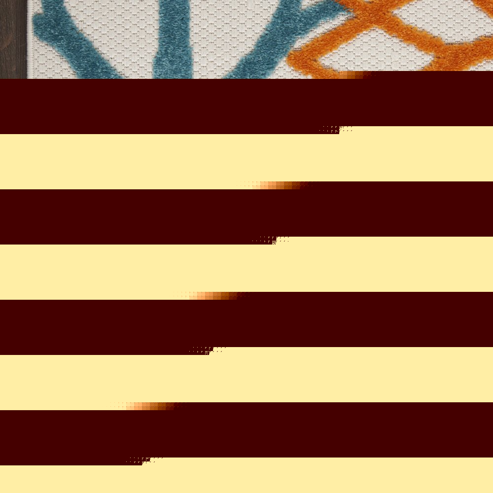12' X 15' Blue And Yellow Indoor Outdoor Area Rug