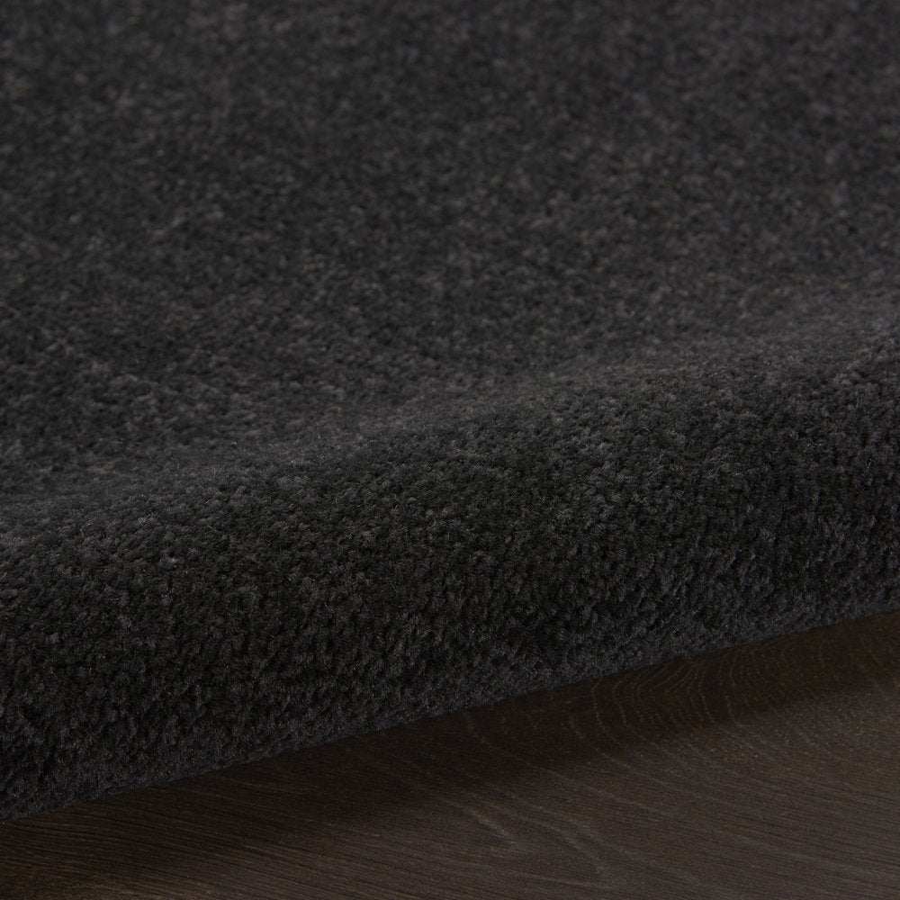 4' Black Round Indoor Outdoor Area Rug
