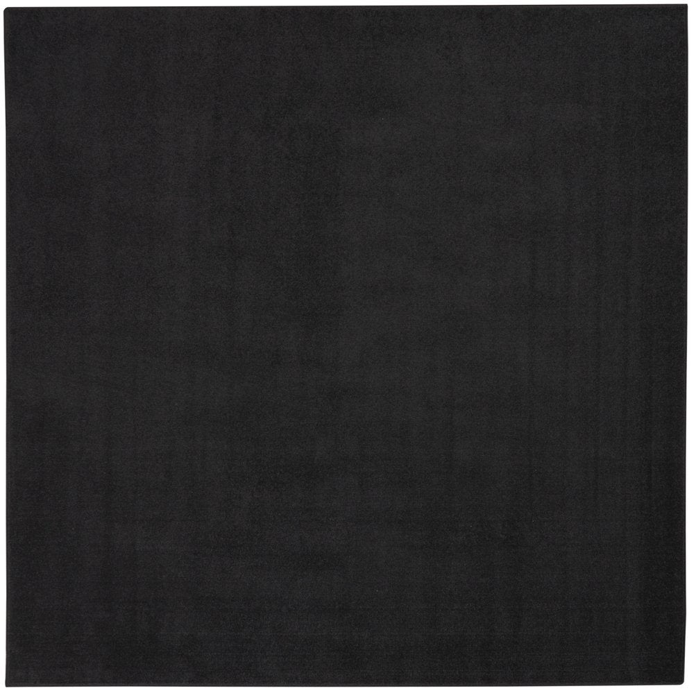 5' X 5' Black Square Indoor Outdoor Area Rug