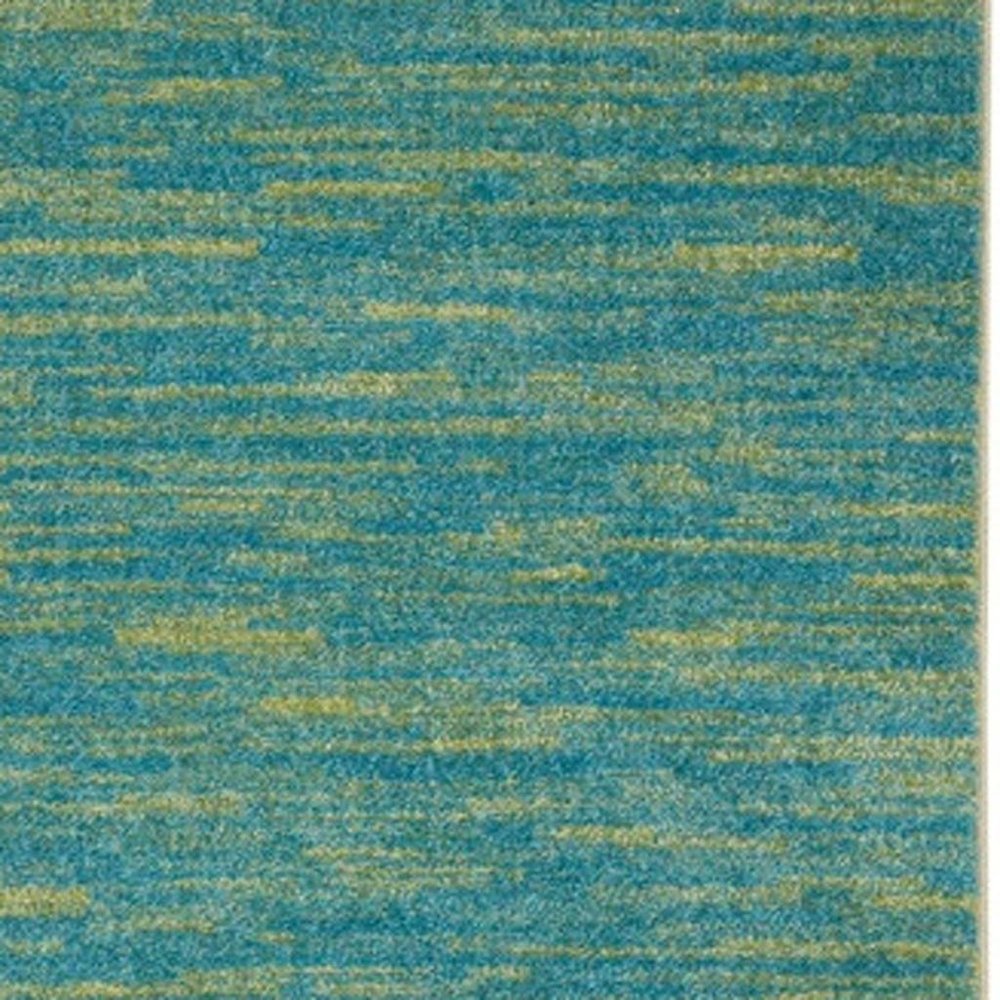 3' X 5' Blue And Green Indoor Outdoor Area Rug