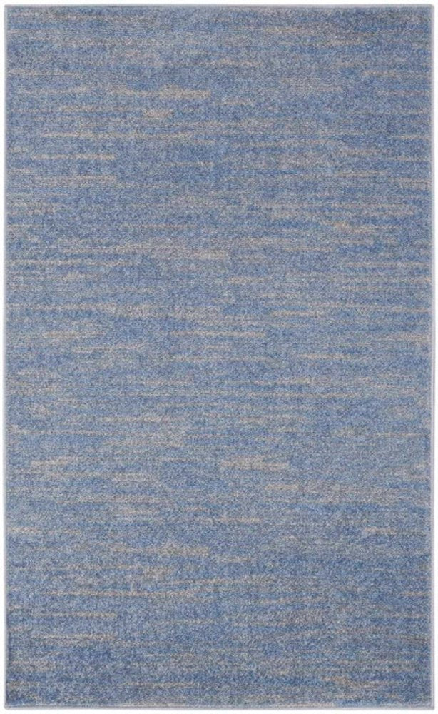 3' X 5' Blue And Gray Indoor Outdoor Area Rug