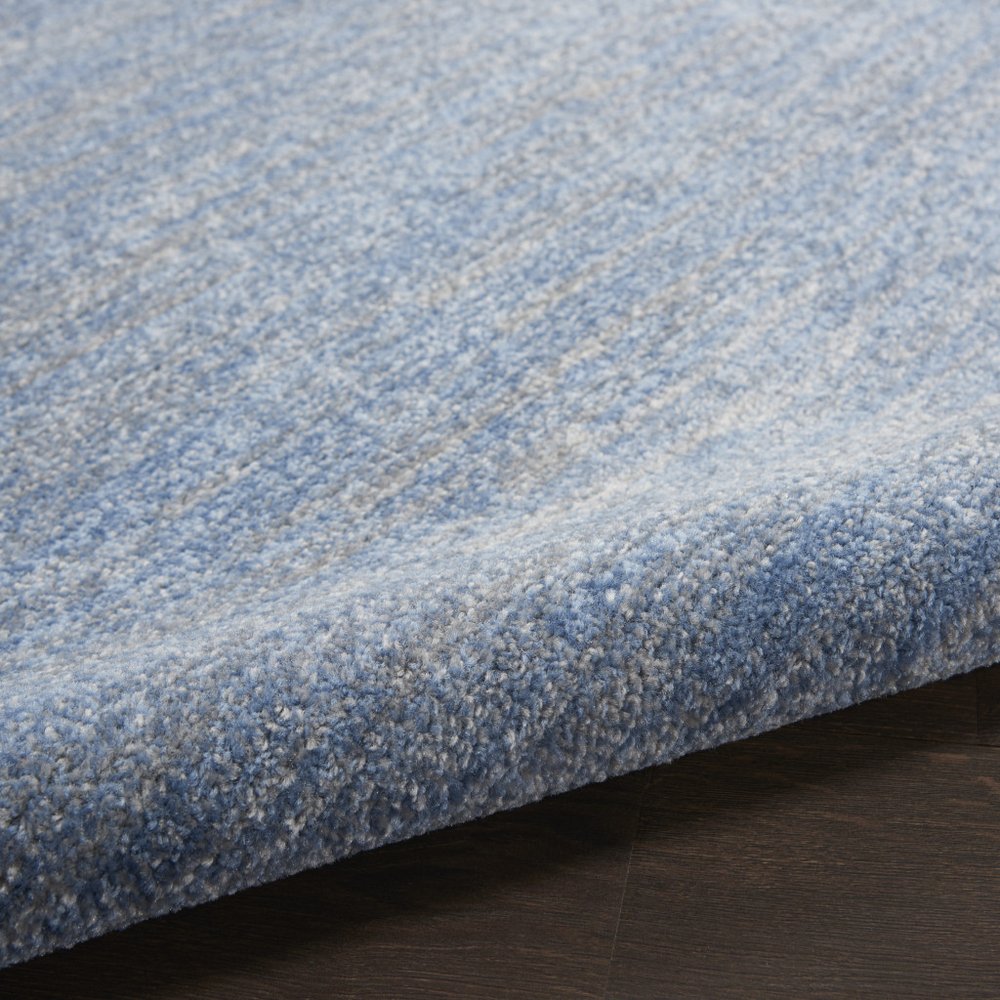 6' X 6' Blue And Gray Round Indoor Outdoor Area Rug