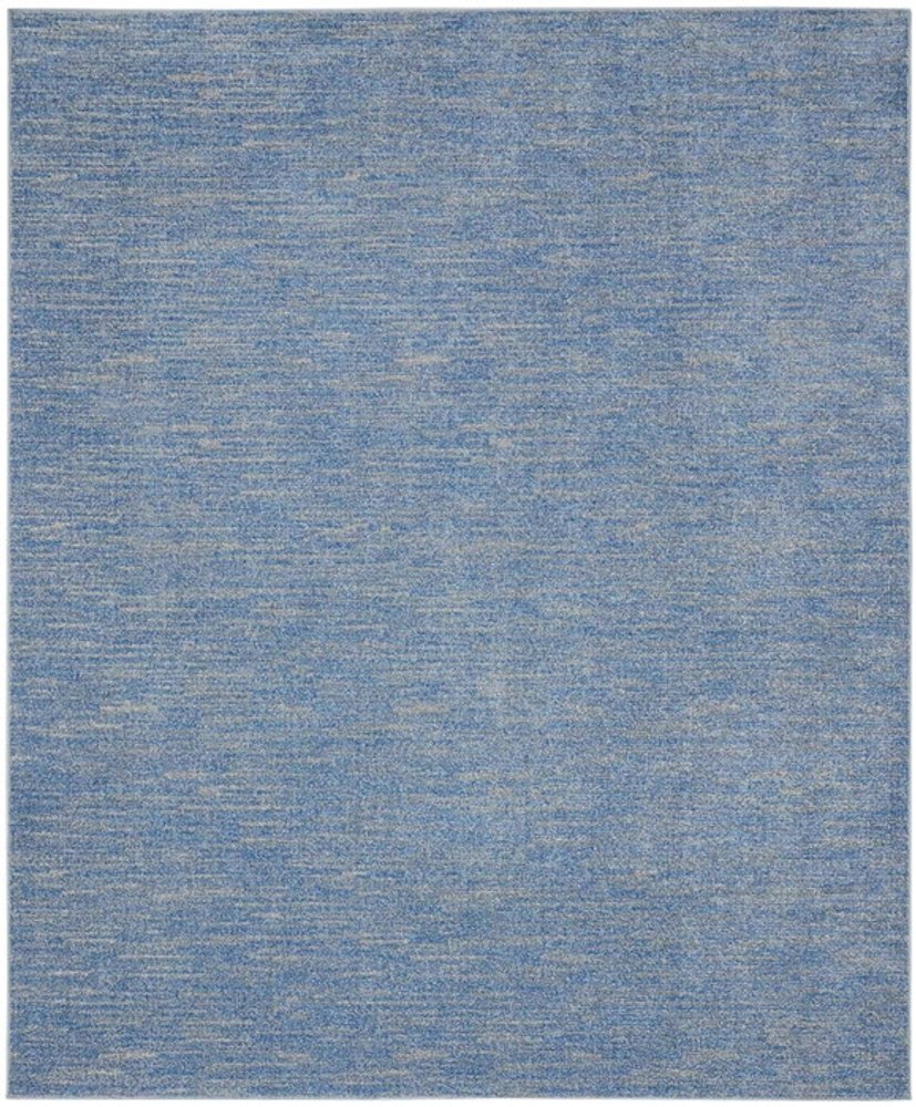 9' X 12' Blue And Gray Indoor Outdoor Area Rug