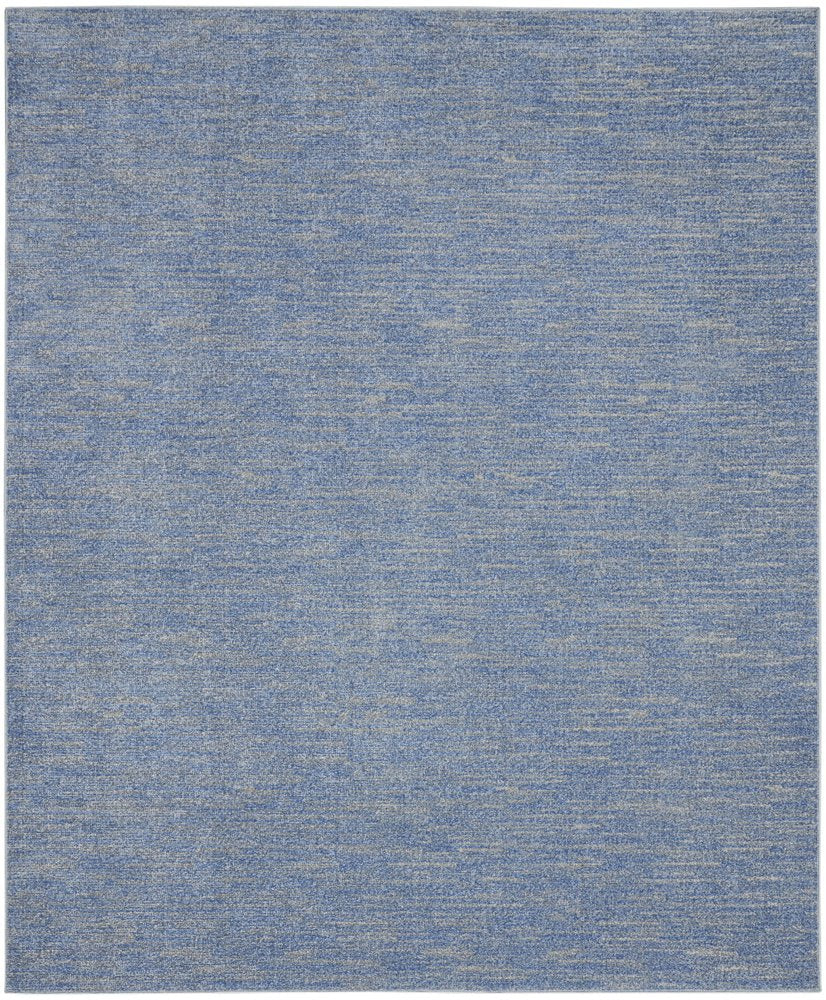 9' X 12' Blue And Gray Indoor Outdoor Area Rug