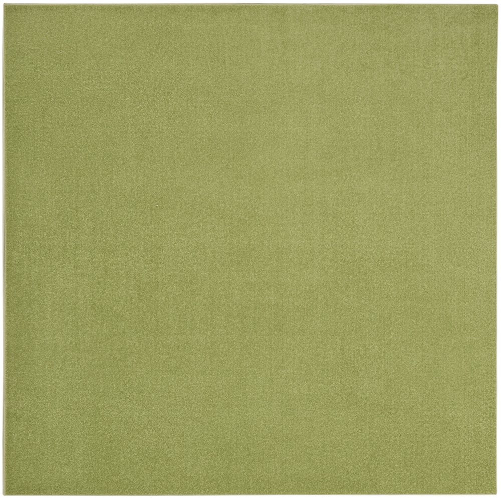 5' X 5' Green Square Indoor Outdoor Area Rug