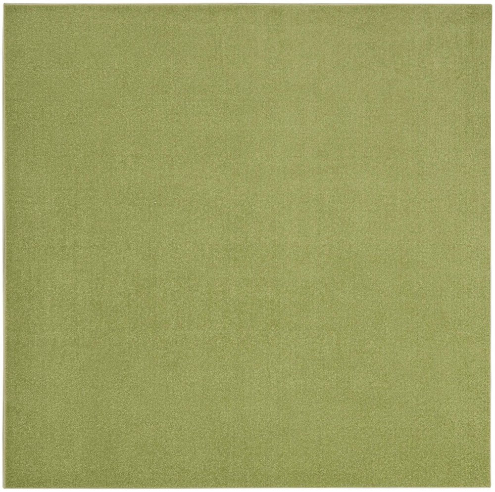 5' X 5' Green Square Indoor Outdoor Area Rug