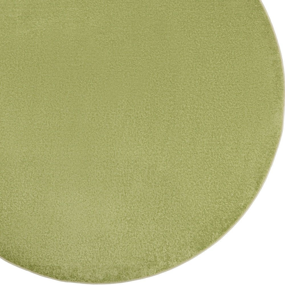6' X 6' Green Round Indoor Outdoor Area Rug