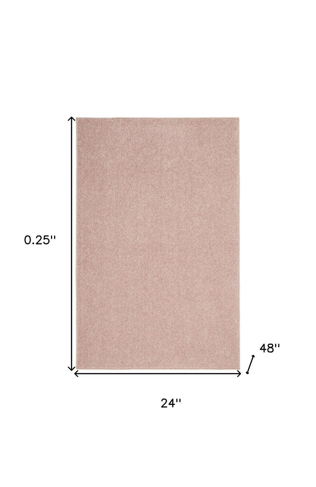 4' Runner Pink Indoor Outdoor Runner Rug