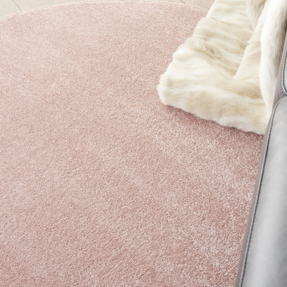 4' Pink Round Indoor Outdoor Area Rug