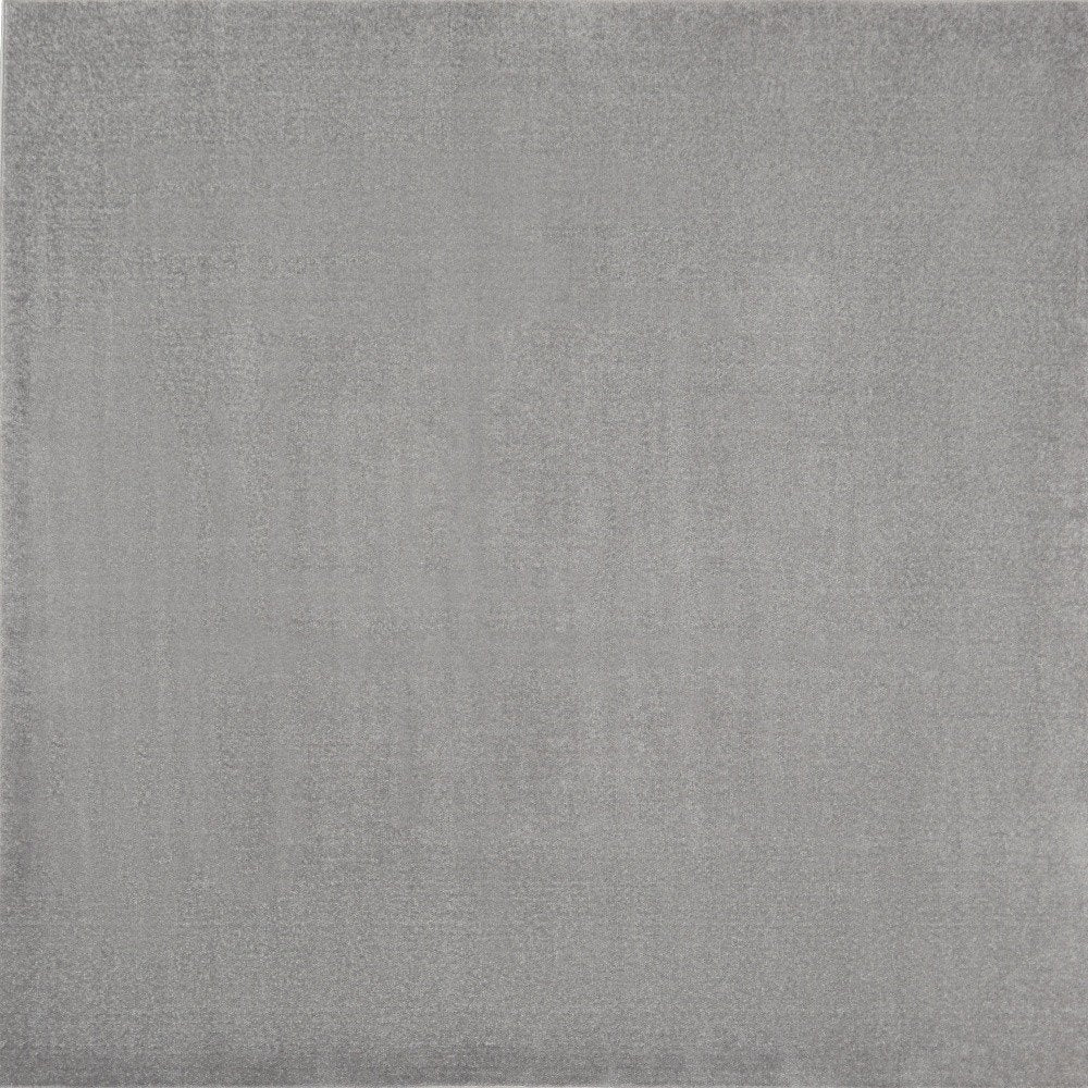 5' X 5' Gray Square Indoor Outdoor Area Rug