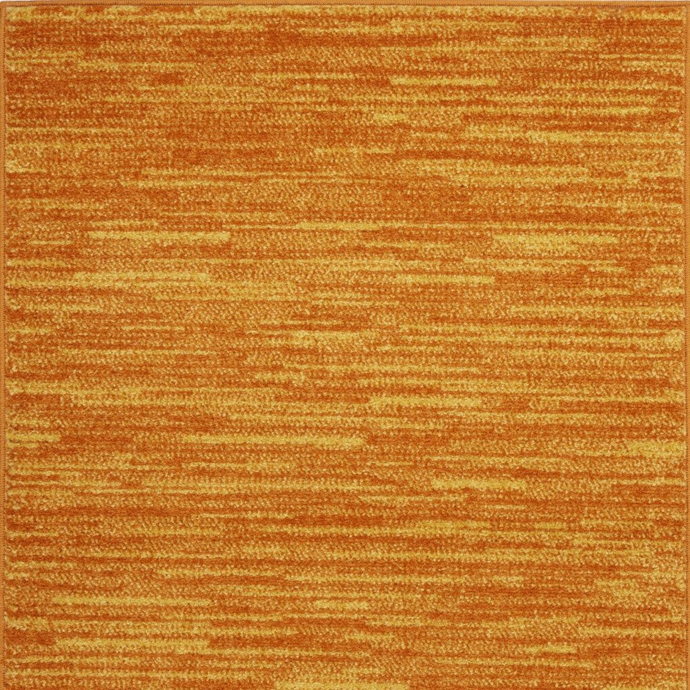 2' X 4' Orange Indoor Outdoor Runner Rug