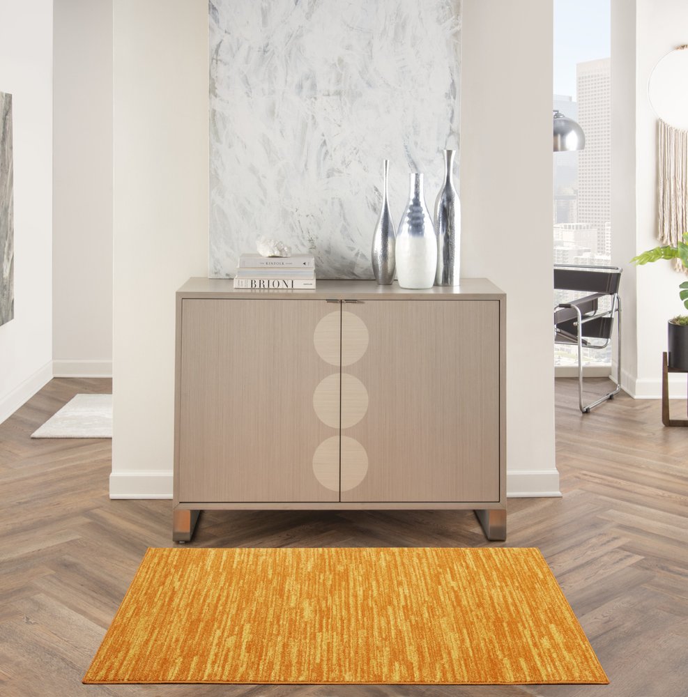 3' X 5' Orange Indoor Outdoor Area Rug