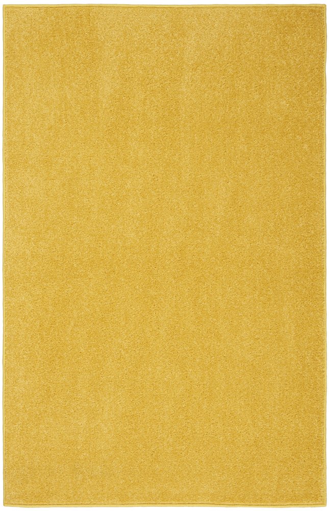 2' X 4' Yellow Indoor Outdoor Runner Rug