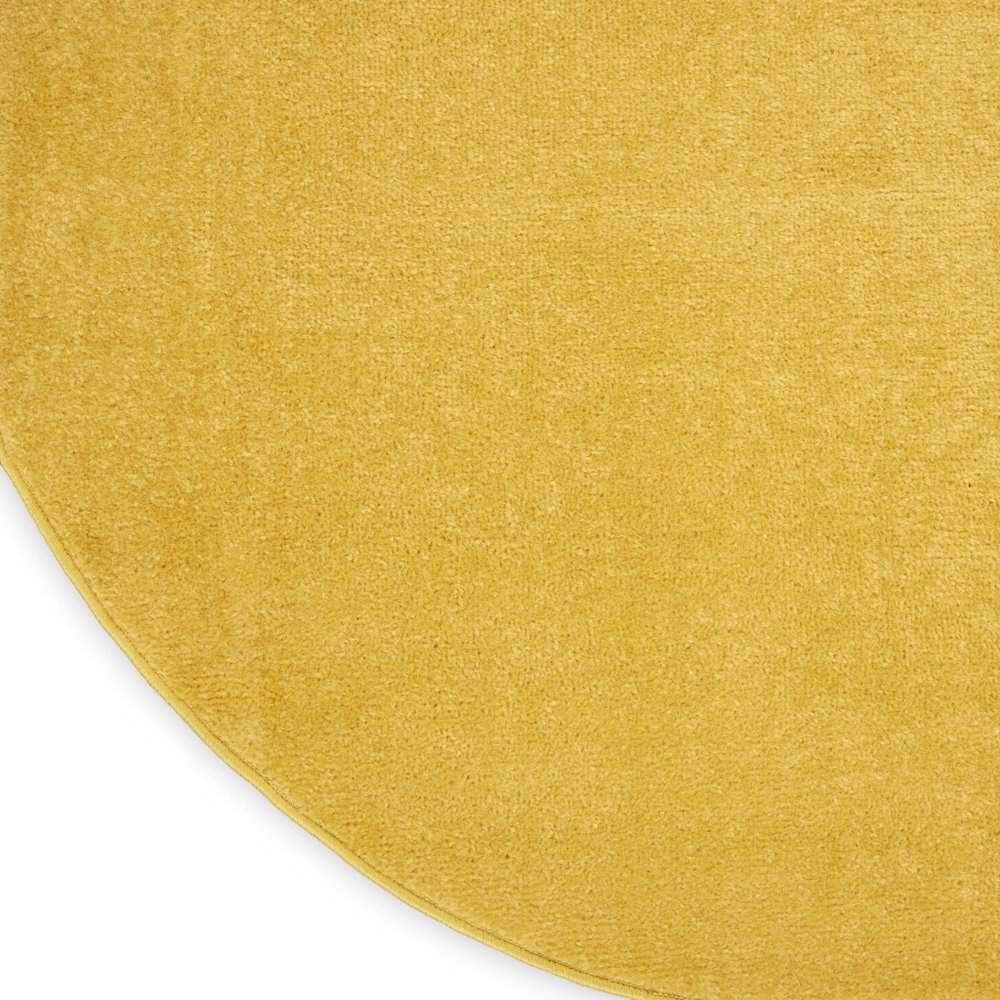 4' Yellow Round Indoor Outdoor Area Rug