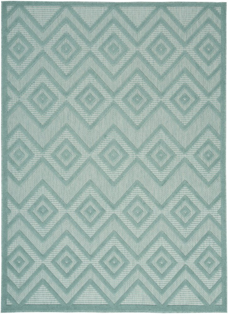 4' X 6' Aqua Indoor Outdoor Area Rug