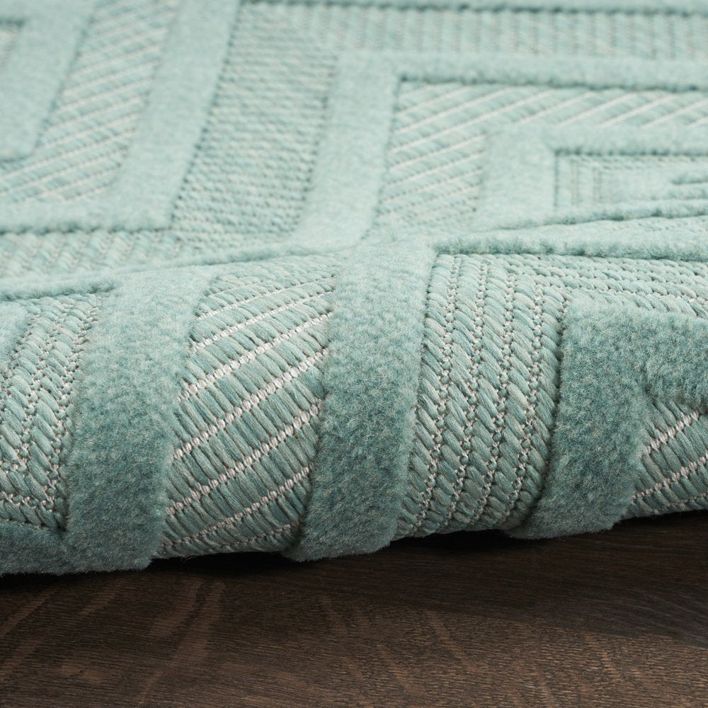 4' X 6' Aqua Indoor Outdoor Area Rug