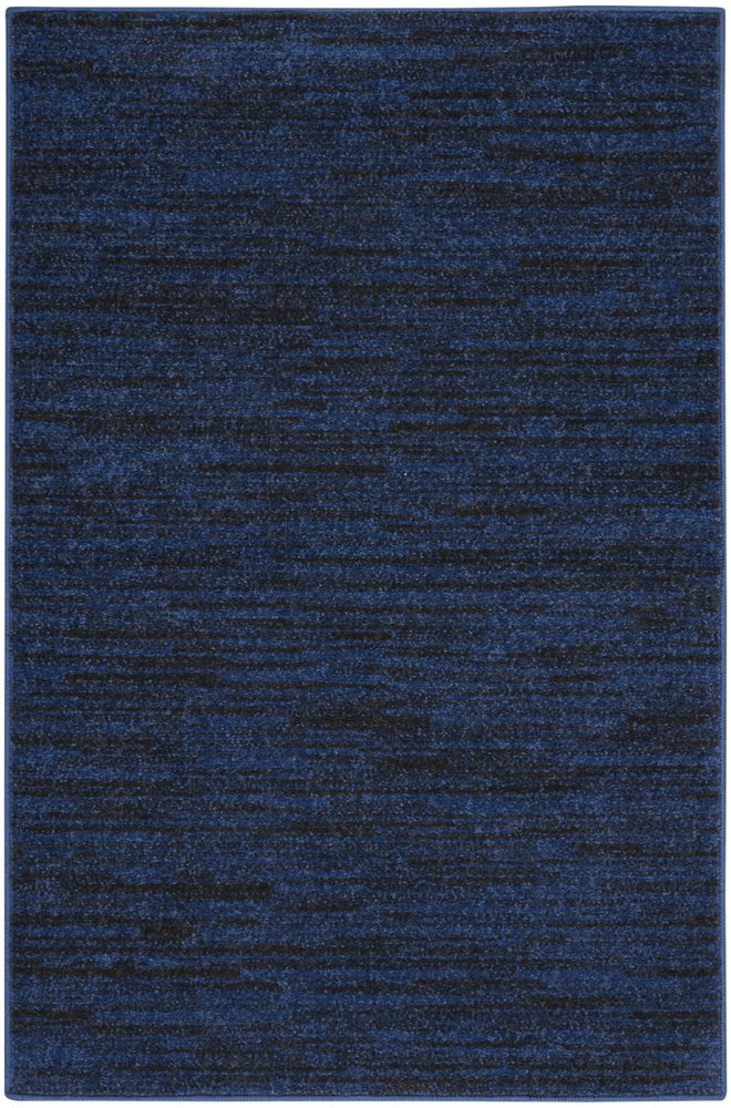2' X 4' Midnight Blue Stain Resistant Indoor Outdoor Area Rug