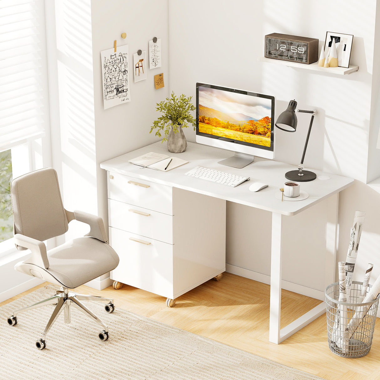 47 x 24 Universal Tabletop for Standard and Standing Desk Frame-Natural