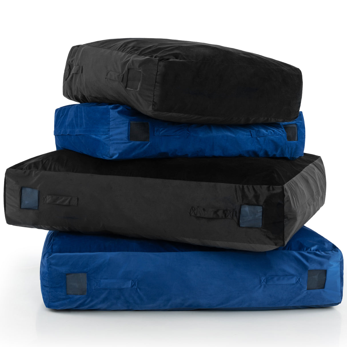 47 x 35.5 Inch Crash Pad Sensory Mat with Foam Blocks and Washable Cover-Blue