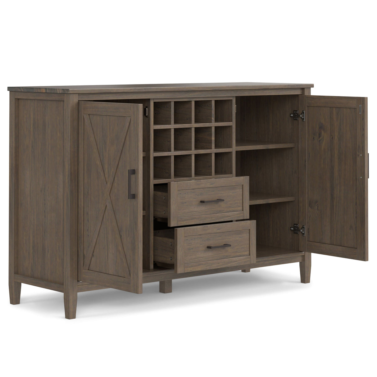 Ela - Sideboard With Wine Storage - Smoky Brown by Couch.com
