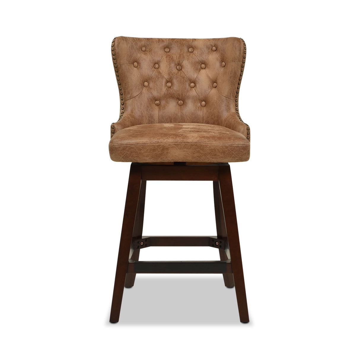 Holmes - Tufted High Back 360 Swivel Counter Height Barstool by Couch.com