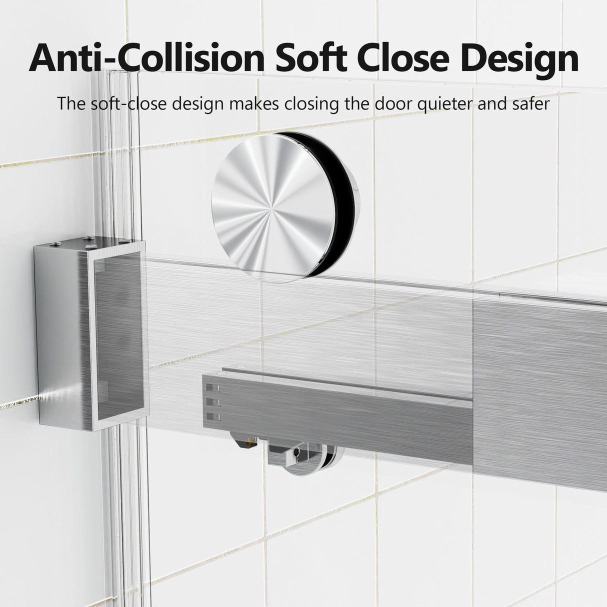 Frameless Double Sliding Soft-Close Shower Door, 3 / 8" (10Mm) Thick SGCC Tempered Glass Door, Matte by Couch.com