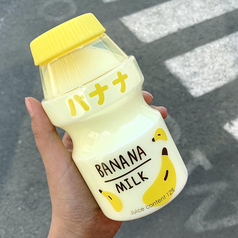 480ml Plastic Water Bottle Tour Drinking Bottle Shape Cute Lovely Milk Carton Shaker Bottle for Kids / Girl /Adult Glass Fruit Water Bottle Without 480ml BPA Pretty Water Bottles of Strawberry Milk Heat Resistant Water Bottles