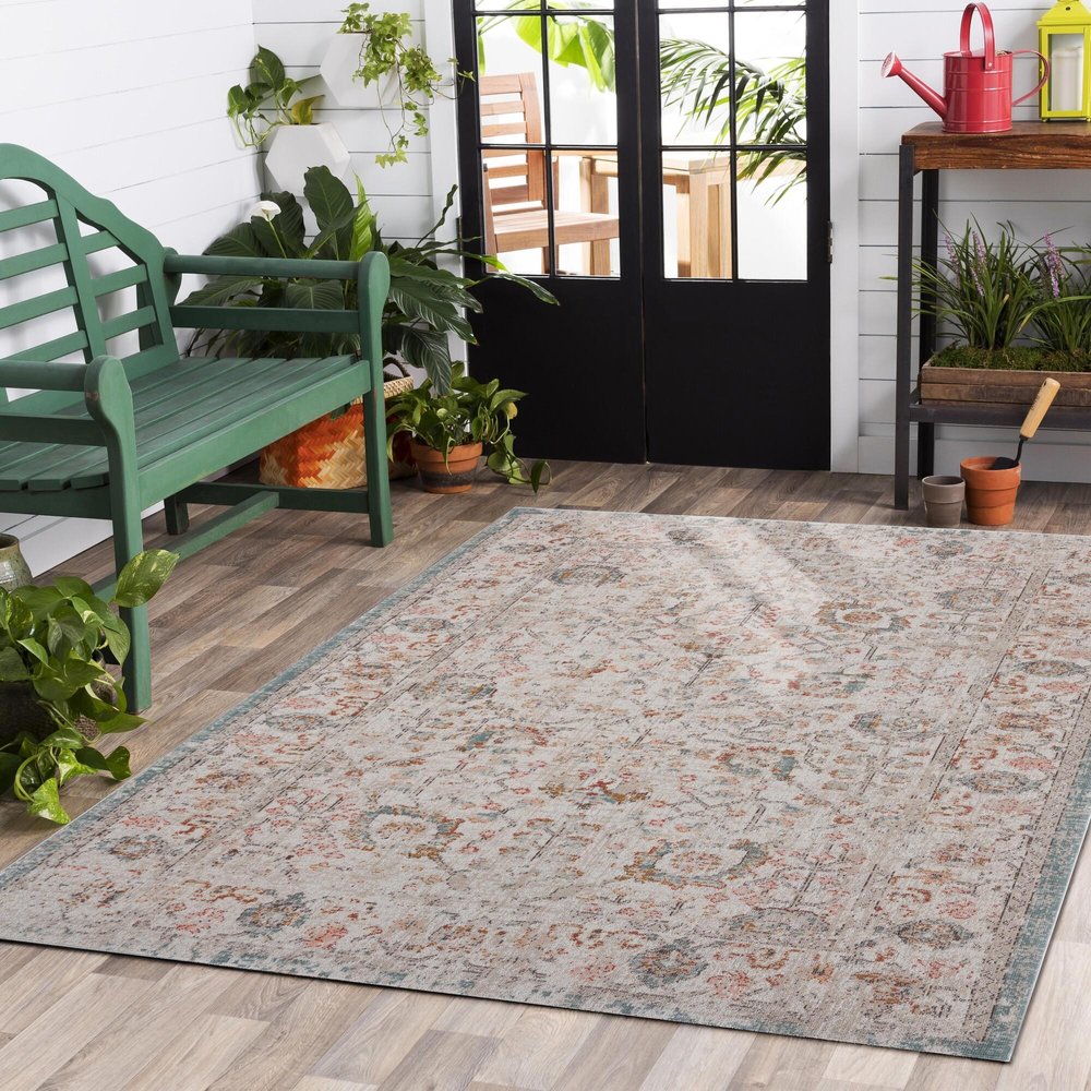 8' X 10' Beige Indoor Outdoor Area Rug