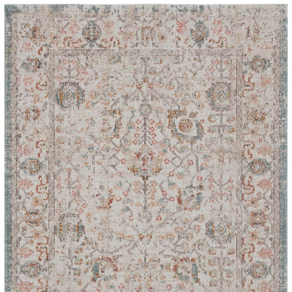8' X 10' Beige Indoor Outdoor Area Rug