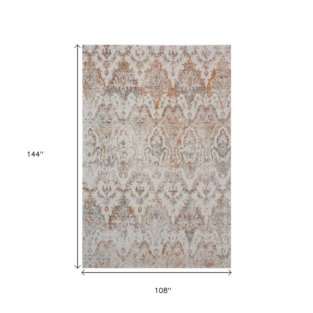 9' X 12' Beige Indoor Outdoor Area Rug