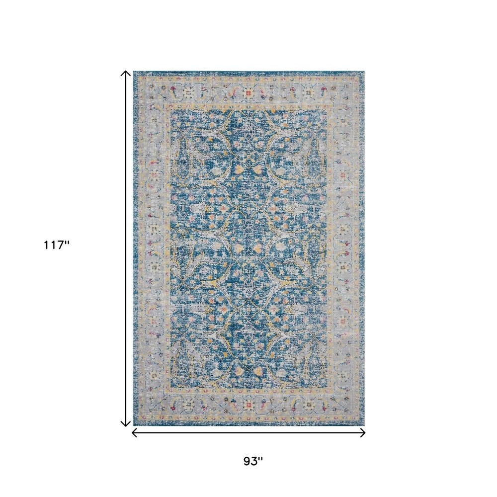 8' X 10' Blue Indoor Outdoor Area Rug