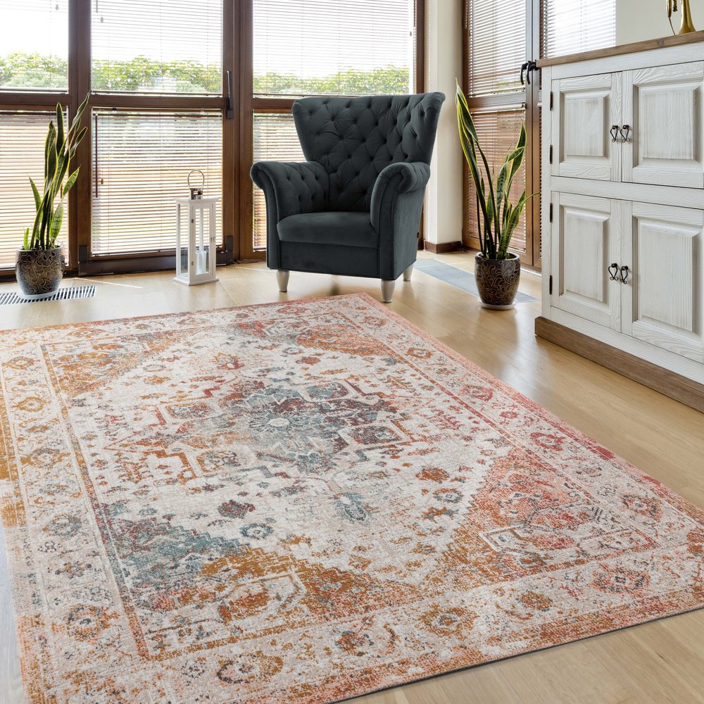 8' X 10' Beige Indoor Outdoor Area Rug