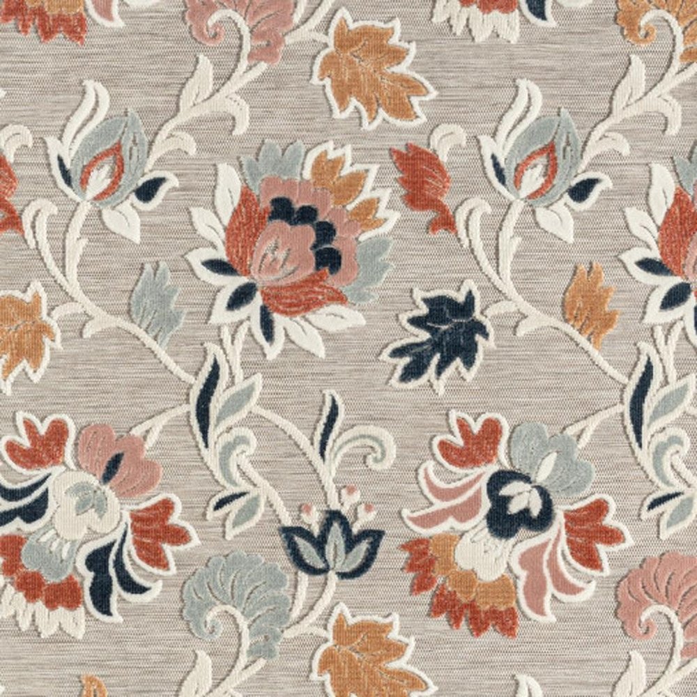 8' X 10' Blue And Gray Indoor Outdoor Area Rug