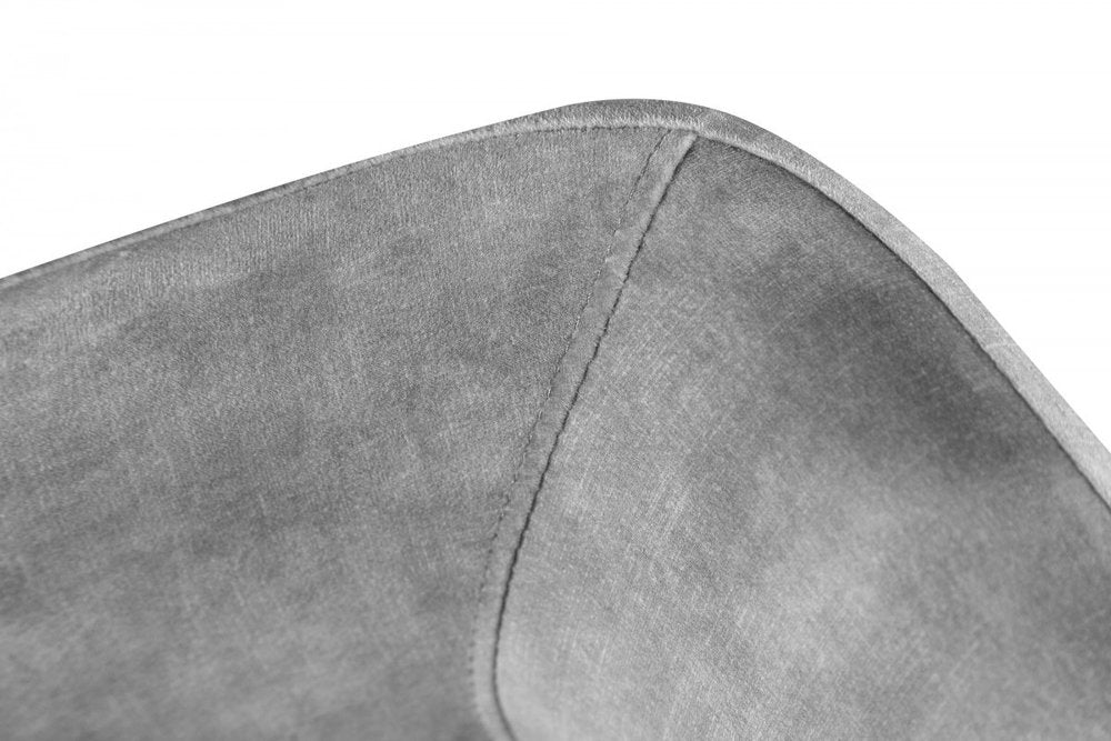 25" Light Gray Velvet Side Chair