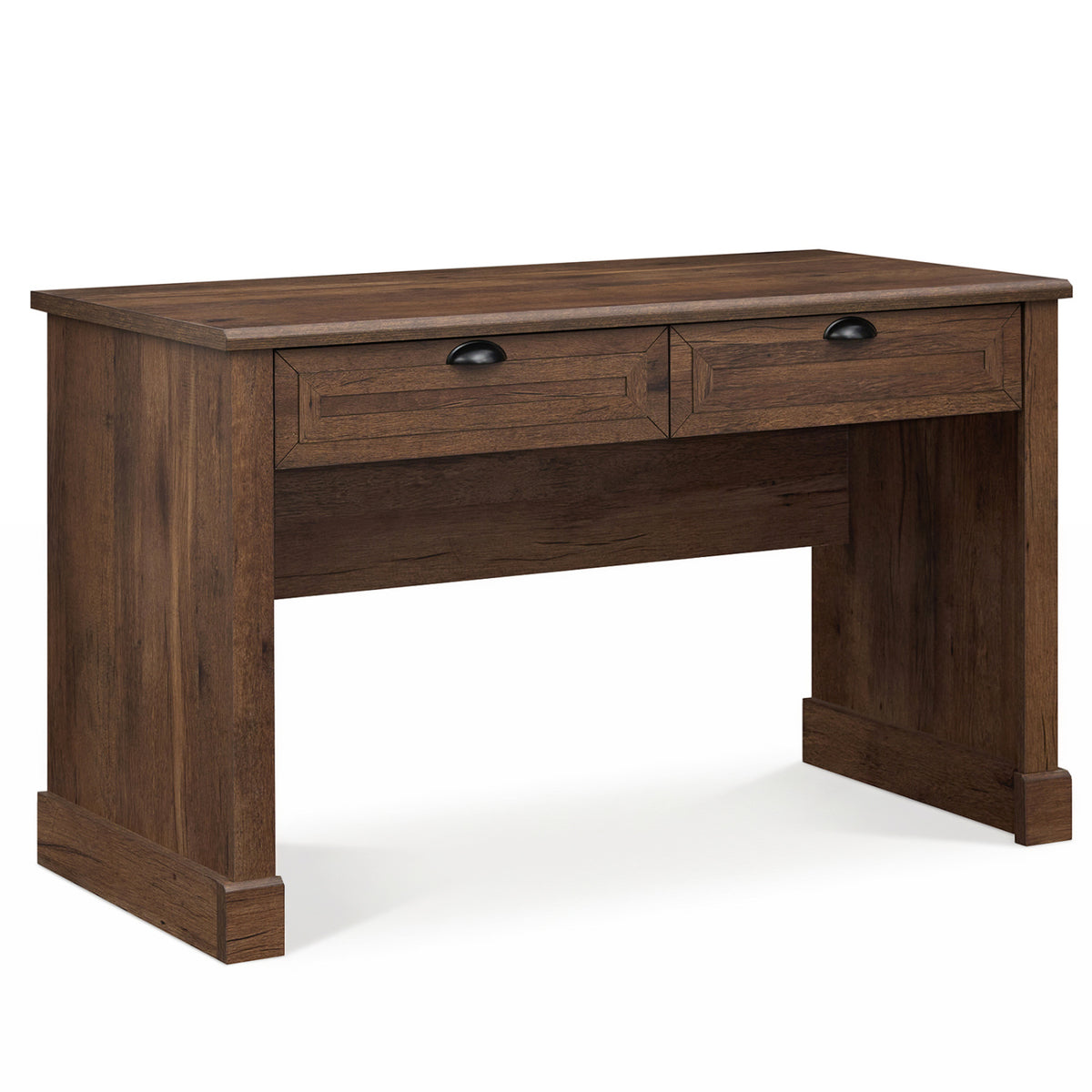 48" Farmhouse Executive Desk with 2 Drawers for Studying and Writing-Brown