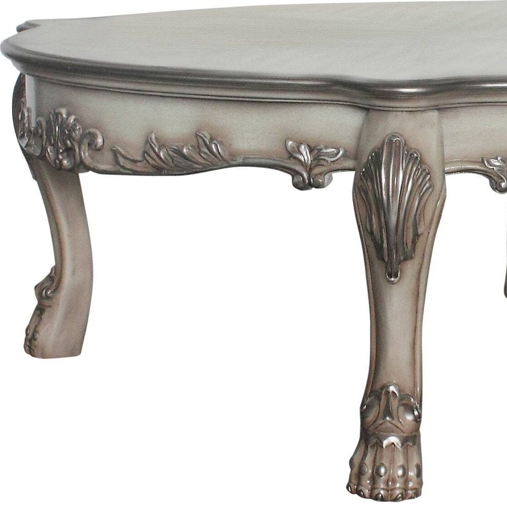 54" Bone Wood Coffee Table