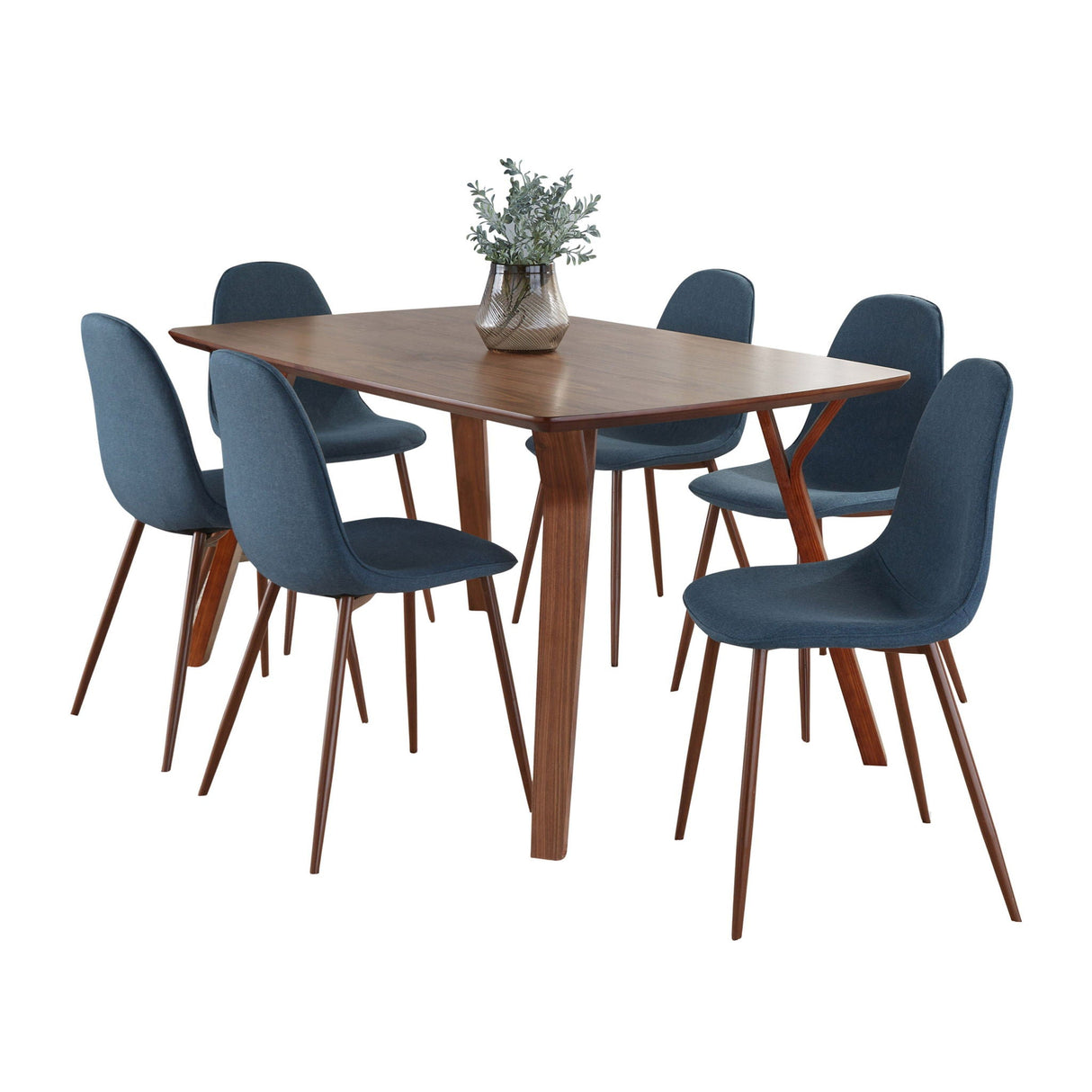 Folia Pebble - 7 Piece Mid Century Modern Dining Set by Couch.com
