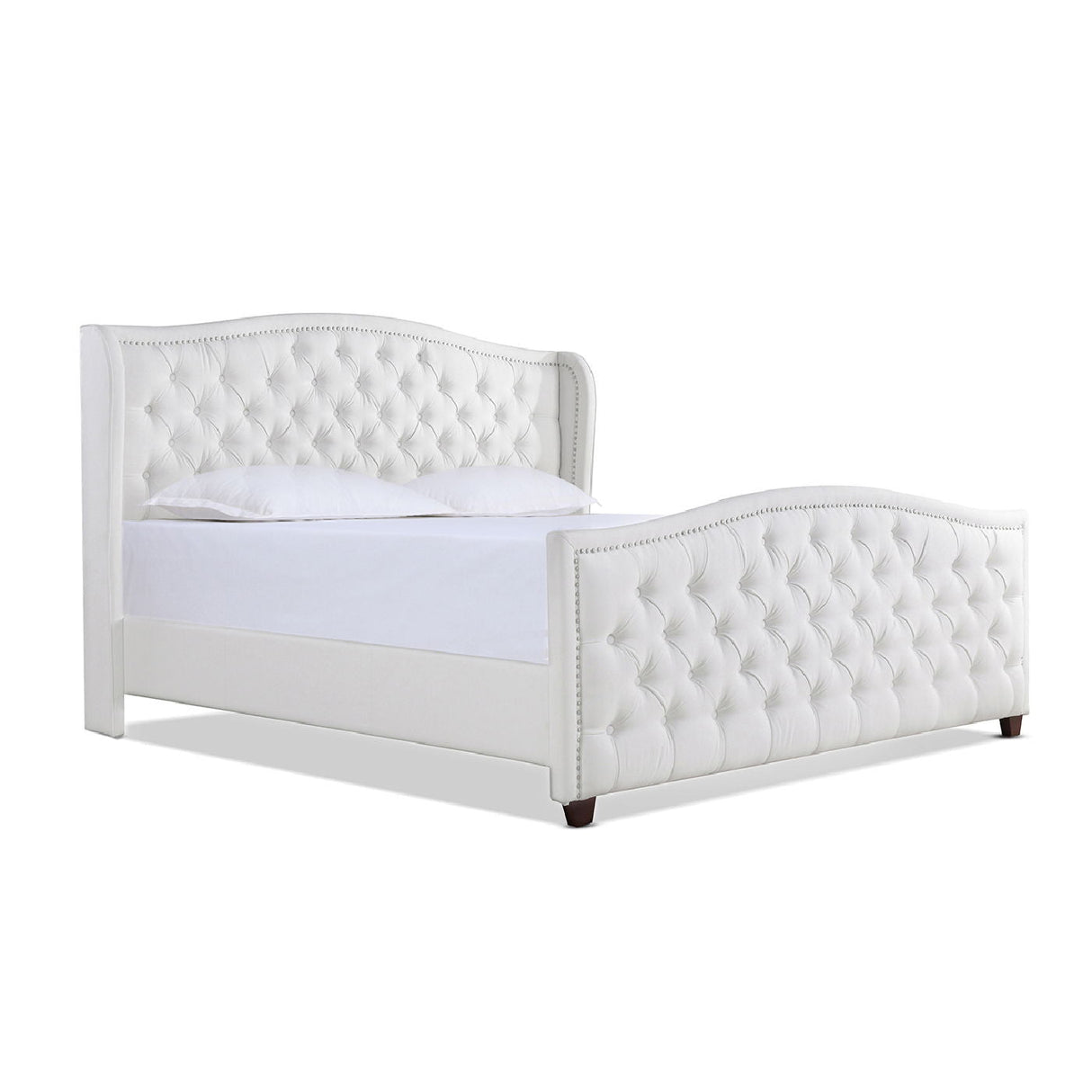 Marcella - Upholstered Shelter Headboard Bed Set by Couch.com